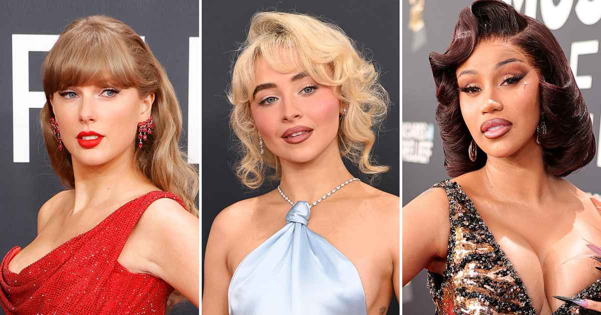 2025 Grammys Red Carpet Arrivals 687 taylor Swift sabrina Carpenter Cardi B 23